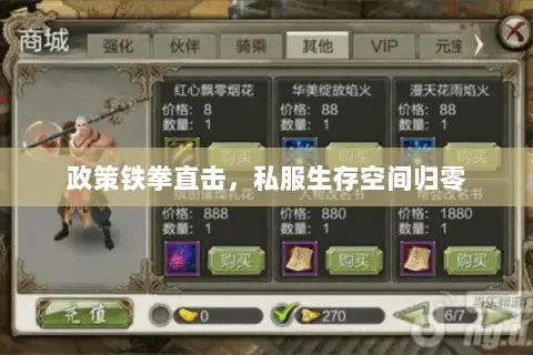 政策铁拳直击，私服生存空间归零