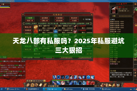 天龙八部有私服吗?2025年私服避坑三大狠招 天龙八部有私服吗?2025年私服避坑三大狠招