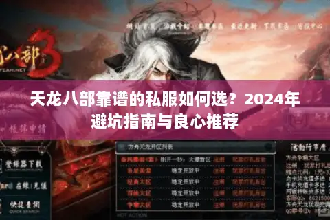 天龙八部靠谱的私服如何选？2024年避坑指南与良心推荐