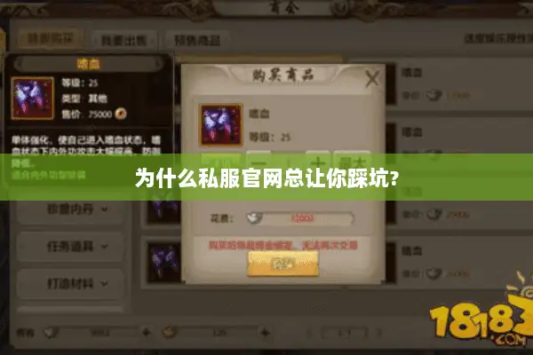 为什么私服官网总让你踩坑?