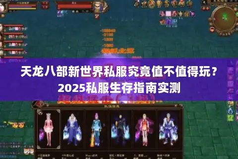 天龙八部新世界私服究竟值不值得玩？2025私服生存指南实测