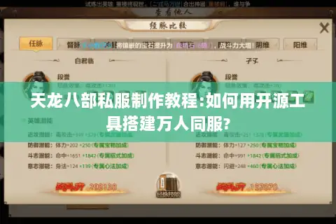 天龙八部私服制作教程:如何用开源工具搭建万人同服? 天龙八部私服制作教程:如何用开源工具搭建万人同服?