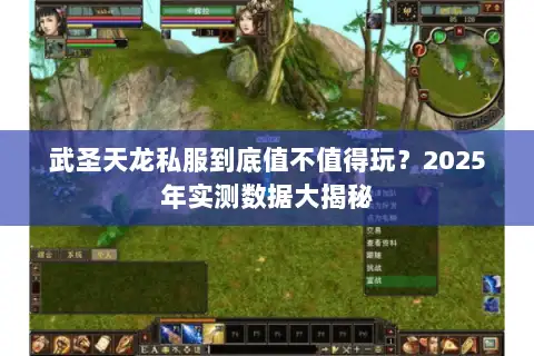 武圣天龙私服到底值不值得玩?2025年实测数据大揭秘 武圣天龙私服到底值不值得玩?2025年实测数据大揭秘