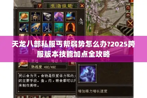 天龙八部私服丐帮弱势怎么办?2025跨服版本技能加点全攻略