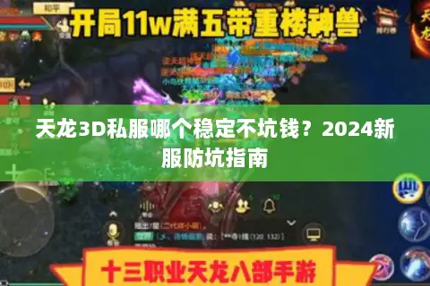 天龙3D私服哪个稳定不坑钱？2024新服防坑指南