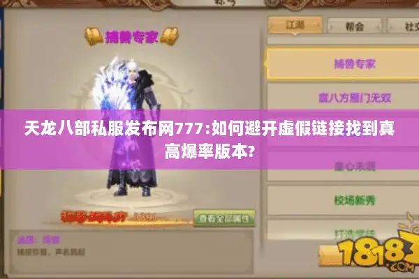 天龙八部私服发布网777:如何避开虚假链接找到真高爆率版本?