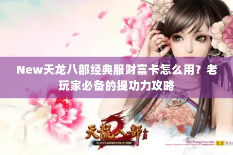 New天龙八部经典服财富卡怎么用？老玩家必备的提功力攻略