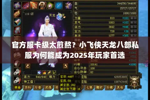 官方服卡级太煎熬？小飞侠天龙八部私服为何能成为2025年玩家首选