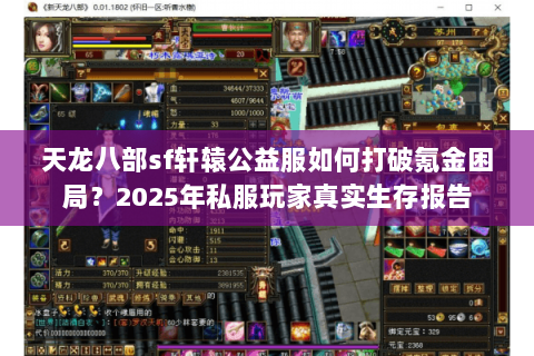 天龙八部sf轩辕公益服如何打破氪金困局？2025年私服玩家真实生存报告