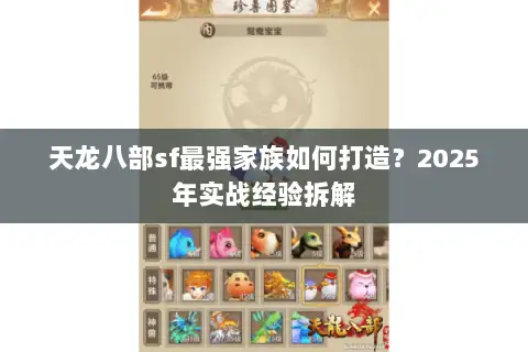 天龙八部sf最强家族如何打造？2025年实战经验拆解