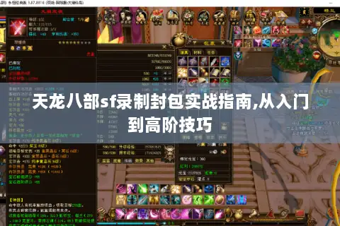 天龙八部sf录制封包实战指南,从入门到高阶技巧