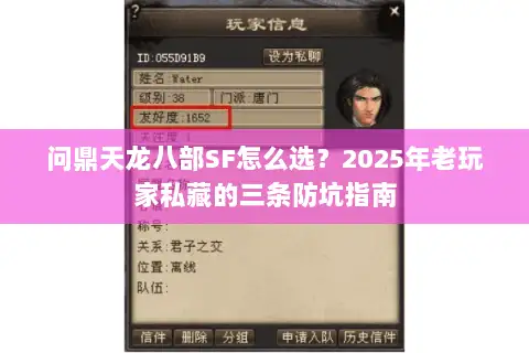 问鼎天龙八部SF怎么选?2025年老玩家私藏的三条防坑指南 问鼎天龙八部SF怎么选?2025年老玩家私藏的三条防坑指南