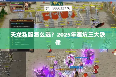 天龙私服怎么选？2025年避坑三大铁律