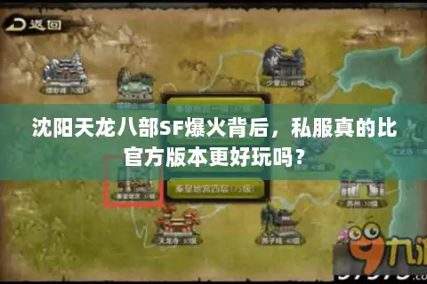 沈阳天龙八部SF爆火背后，私服真的比官方版本更好玩吗？