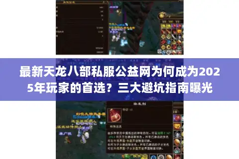 最新天龙八部私服公益网为何成为2025年玩家的首选？三大避坑指南曝光