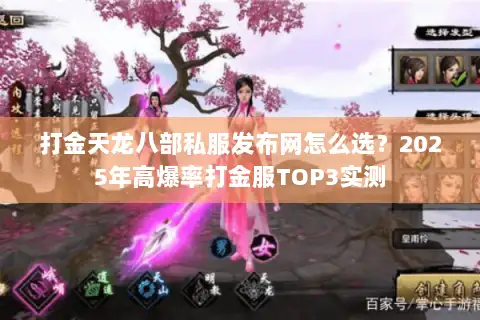 打金天龙八部私服发布网怎么选？2025年高爆率打金服TOP3实测