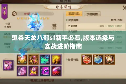 鬼谷天龙八部sf新手必看,版本选择与实战进阶指南