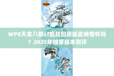 WPE天龙八部sf能找回原版武侠情怀吗?2025年独家版本测评 WPE天龙八部sf能找回原版武侠情怀吗?2025年独家版本测评
