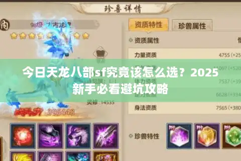 今日天龙八部sf究竟该怎么选?2025新手必看避坑攻略 今日天龙八部sf究竟该怎么选?2025新手必看避坑攻略