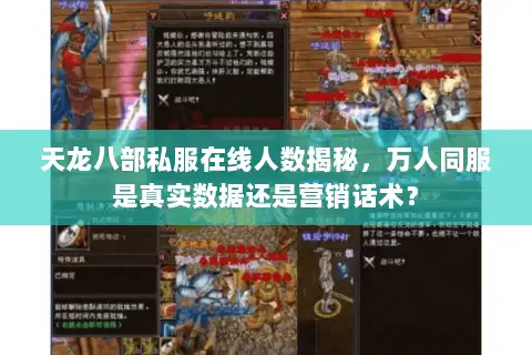 天龙八部私服在线人数揭秘，万人同服是真实数据还是营销话术？