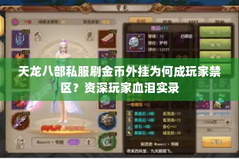 天龙八部私服刷金币外挂为何成玩家禁区？资深玩家血泪实录