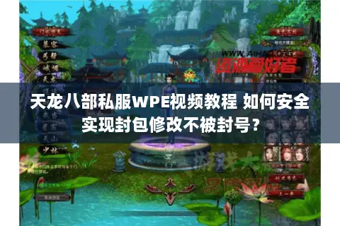 天龙八部私服WPE视频教程 如何安全实现封包修改不被封号？