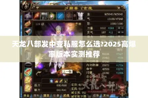 天龙八部发中变私服怎么选?2025高爆率版本实测推荐 天龙八部发中变私服怎么选?2025高爆率版本实测推荐