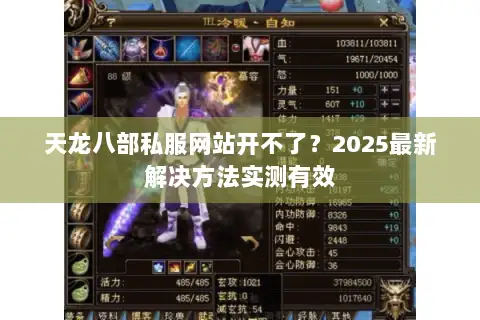 天龙八部私服网站开不了？2025最新解决方法实测有效