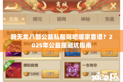 新天龙八部公益私服贴吧哪家靠谱？2025年公益服避坑指南