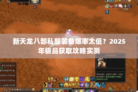 新天龙八部私服装备爆率太低？2025年极品获取攻略实测