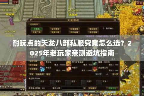 耐玩点的天龙八部私服究竟怎么选?2025年老玩家亲测避坑指南 耐玩点的天龙八部私服究竟怎么选?2025年老玩家亲测避坑指南