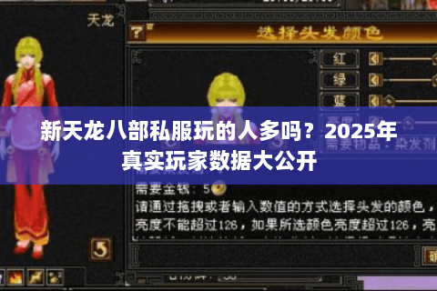 新天龙八部私服玩的人多吗？2025年真实玩家数据大公开