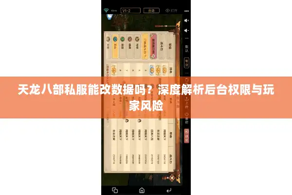 天龙八部私服能改数据吗？深度解析后台权限与玩家风险
