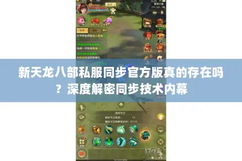 新天龙八部私服同步官方版真的存在吗？深度解密同步技术内幕