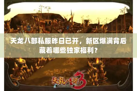 天龙八部私服昨日已开，新区爆满背后藏着哪些独家福利？