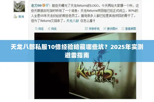 天龙八部私服10倍经验暗藏哪些坑？2025年实测避雷指南