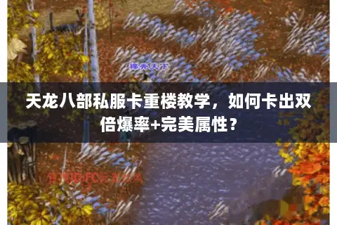 天龙八部私服卡重楼教学，如何卡出双倍爆率+完美属性？