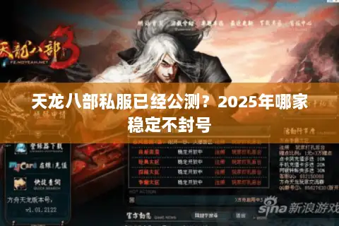 天龙八部私服已经公测？2025年哪家稳定不封号