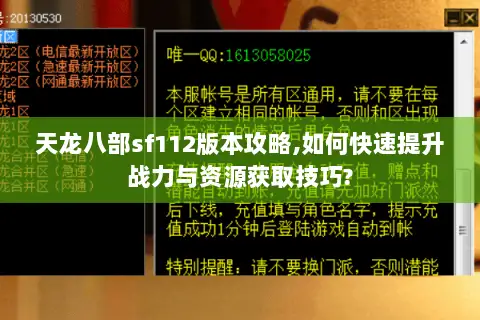 天龙八部sf112版本攻略,如何快速提升战力与资源获取技巧?