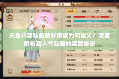 天龙八部私服紫轩家族为何爆火?深度解析高人气私服的运营秘诀 天龙八部私服紫轩家族为何爆火?深度解析高人气私服的运营秘诀