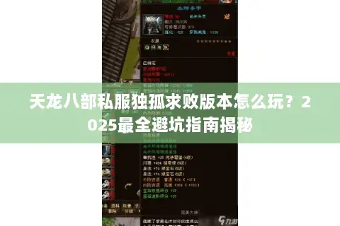 天龙八部私服独孤求败版本怎么玩？2025最全避坑指南揭秘