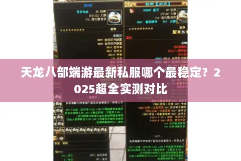 天龙八部端游最新私服哪个最稳定？2025超全实测对比