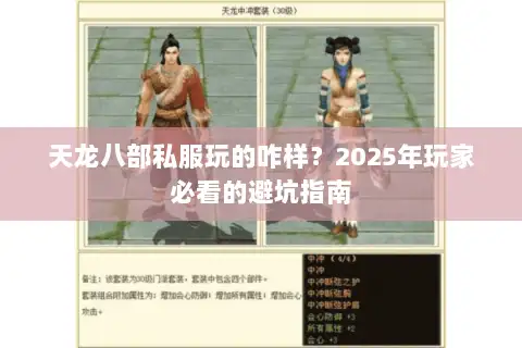 天龙八部私服玩的咋样？2025年玩家必看的避坑指南