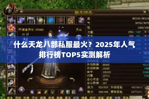 什么天龙八部私服最火？2025年人气排行榜TOP5实测解析