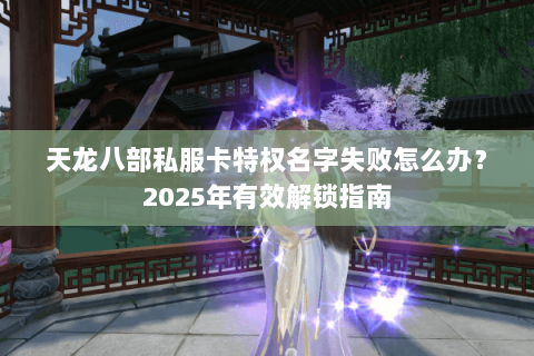 天龙八部私服卡特权名字失败怎么办？2025年有效解锁指南