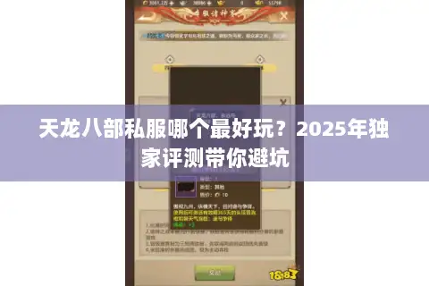 天龙八部私服哪个最好玩？2025年独家评测带你避坑