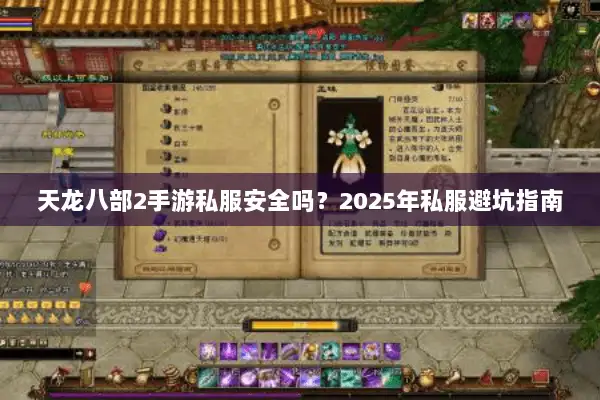 天龙八部2手游私服安全吗？2025年私服避坑指南
