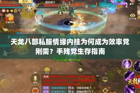 天龙八部私服情缘内挂为何成为效率党刚需？手残党生存指南