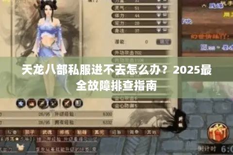 天龙八部私服进不去怎么办？2025最全故障排查指南