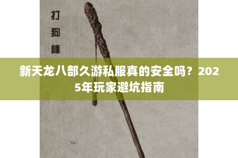 新天龙八部久游私服真的安全吗？2025年玩家避坑指南